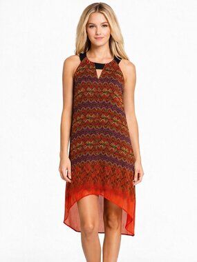 Chris McLaughlin Sleeveless Maxi Dress Multicolor Boho Print Size 10 EUC